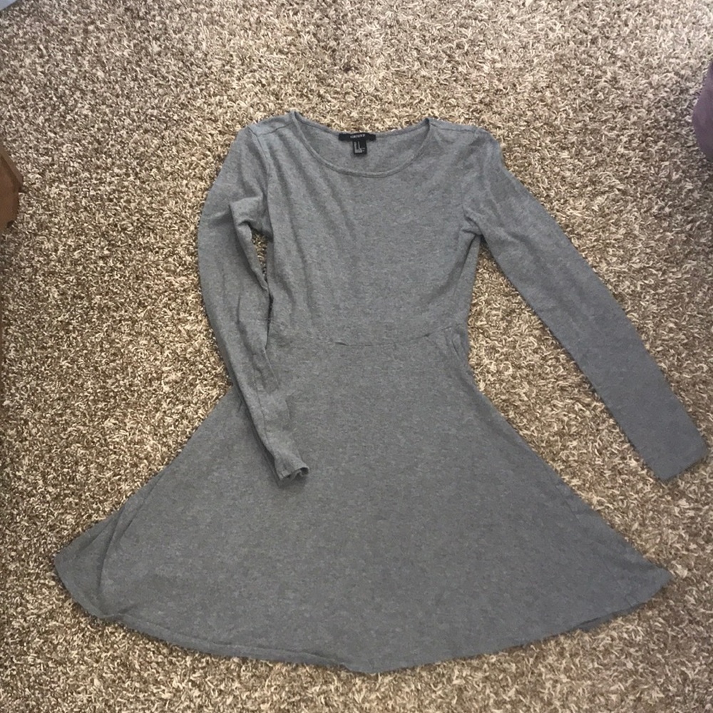 Long Sleeve, Heather Gray Dress